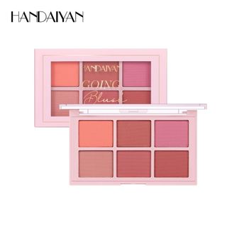 Bảng phấn má hồng mờ Hui.Six-Color HANDAIYAN Bảng sửa chữa má hồng màu tự nhiên