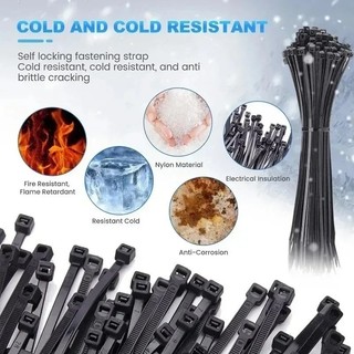Dây buộc dây cáp Nylon tự khóa - Vòng buộc dây cáp có thể điều chỉnh - Dây đeo có khóa kéo đa năng