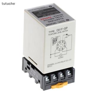 Tutu C61F-GP AC220V Cấp Rơle Không Phao Cấp Độ Bộ Điều Khiển Có Đế VN