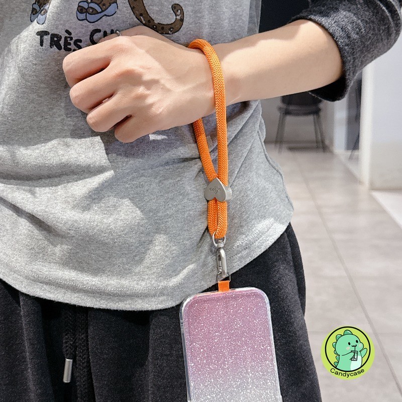 Sang Trọng Dây Ngắn Vỏ Điện Thoại Dây Treo Di Động Hoạt Hình Dễ Thương Đơn Giản Cô Gái Dây Xoắn Chống Mất Thời Trang Cổ Tay Mạnh Mẽ Ngắn Vỏ Điện Thoại Di Động