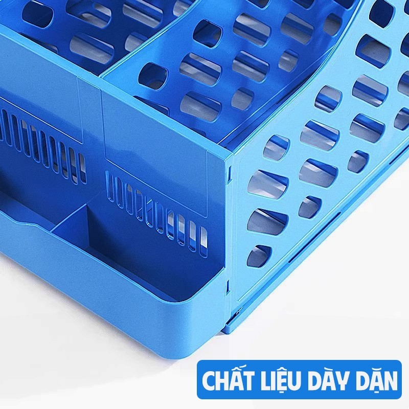 Kệ Đựng Tài Liệu Văn Phòng 3/4 Ngăn – Khay Đựng Hồ Sơ, Sách Vở, Dụng Cụ Học Tập Đa Năng Cứng Cáp