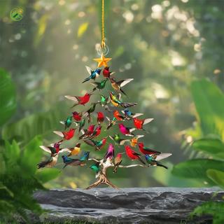 ⭐GROUS⭐Transparent Acrylic HummingFor Bird Ornament for Unique Holiday Decoration Ideas