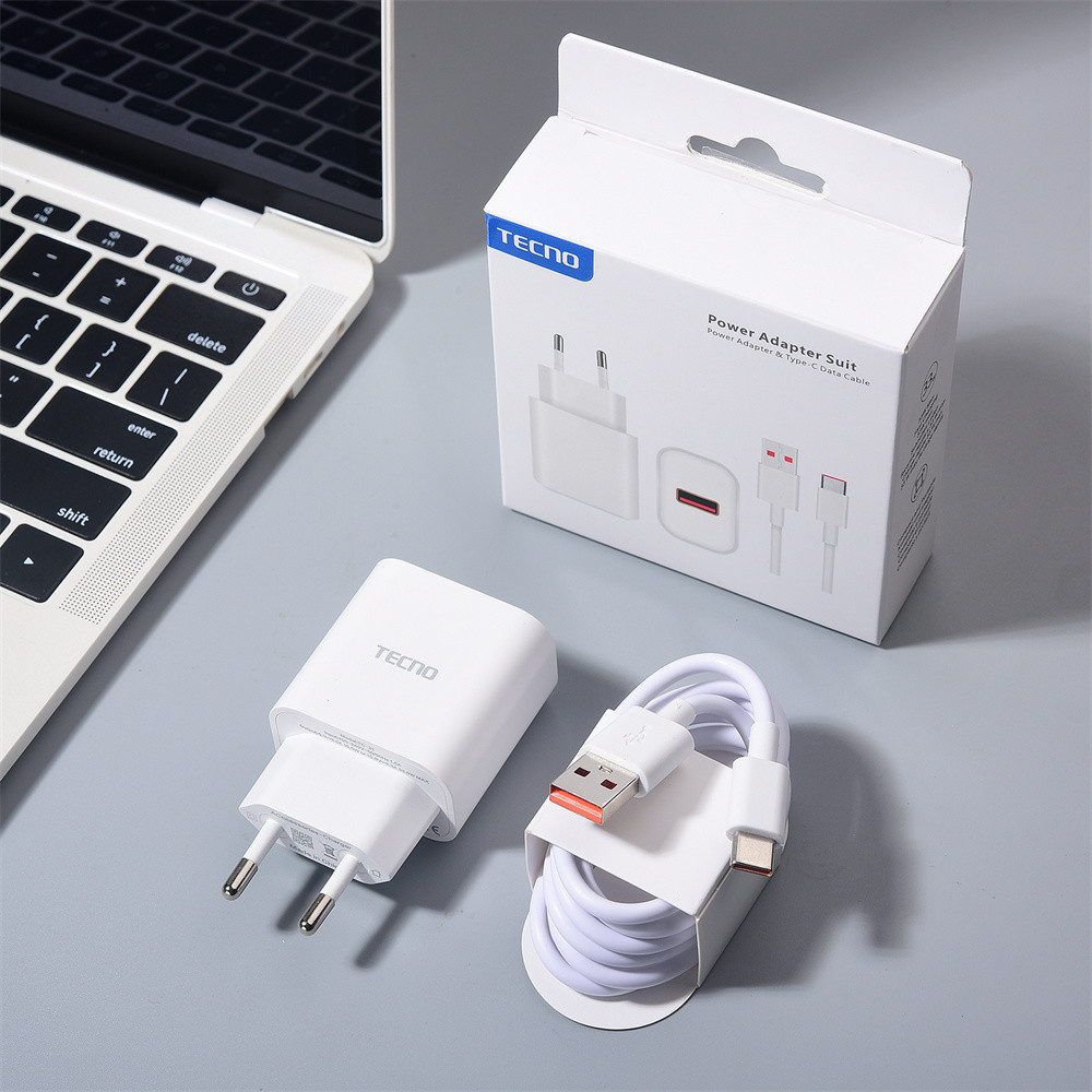 Mới TECNO 33W Sạc Siêu Nhanh Sạc Bộ Chuyển Đổi Nguồn 3A USB C Cho Tecno Spark 20 30 Pro 5G Camon 20 30S 40 Pro Pova 6 5