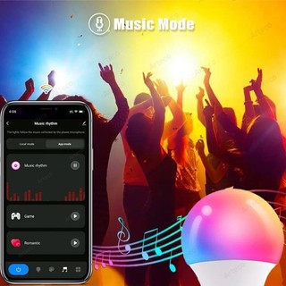 Bóng đèn LED thông minh Bluetooth AC 85-265V bóng đèn chiếu sáng di động 15W E27 CW + WW LED gia đình đổi màu