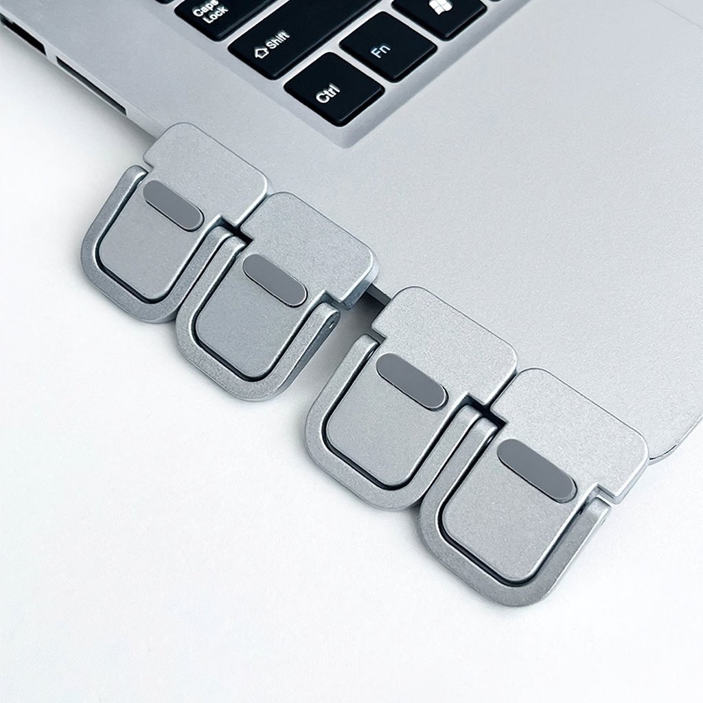2 Chiếc Di Động Tản Nhiệt Laptop Đứng Vô Hình Dính Chân Đế Bàn Phím Nâng Cao Miếng Lót
