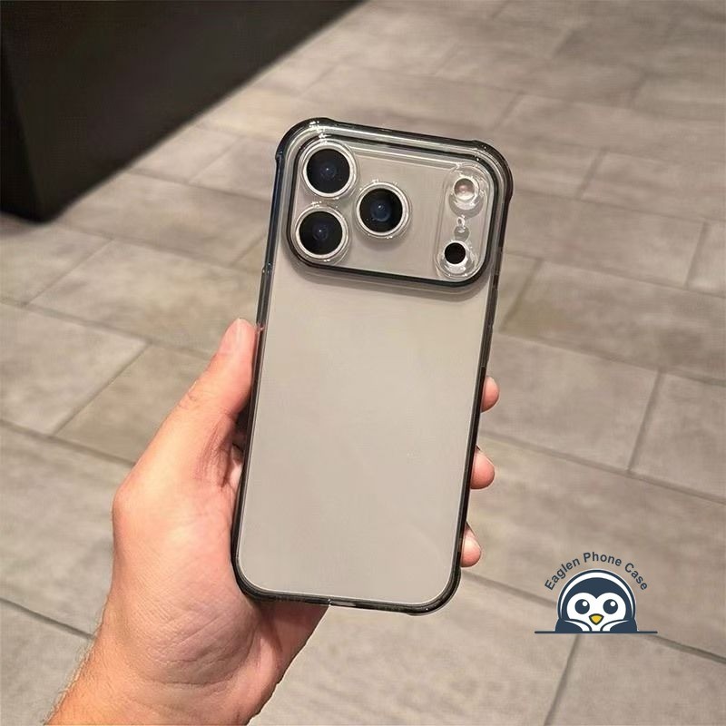 Ốp Điện Thoại Trong Suốt Màu Đen Cho IQOO 13 12 11 10 9 8 7 5 Z10 Z9 Turbo + Z9X Z8 Z8X Z7 Pro Z7X Z1 Z1X Neo 10 9 8 7 6 SE 5 3 Pro Plus 5G 4G Vỏ Đơn Giản Vỏ mềm chống sốc bốn góc