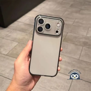 Ốp Điện Thoại Trong Suốt Màu Đen Cho IQOO 13 12 11 10 9 8 7 5 Z10 Z9 Turbo + Z9X Z8 Z8X Z7 Pro Z7X Z1 Z1X Neo 10 9 8 7 6 SE 5 3 Pro Plus 5G 4G Vỏ Đơn Giản Vỏ mềm chống sốc bốn góc