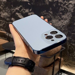 Ốp Điện Thoại Di Động Kính Mờ Mạ Điện Cho IPhone 16 15 14 11 13 12 11 Pro Max Plus Vỏ Ống Kính PC IP14Plus Ốp Lưng Bảo Vệ Da Sang Trọng
