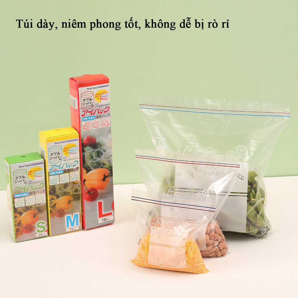 M6B7 hộp túi zíp zip đựng thực phẩm tái sử dụng nhiều lần trong tủ lạnh MALAN