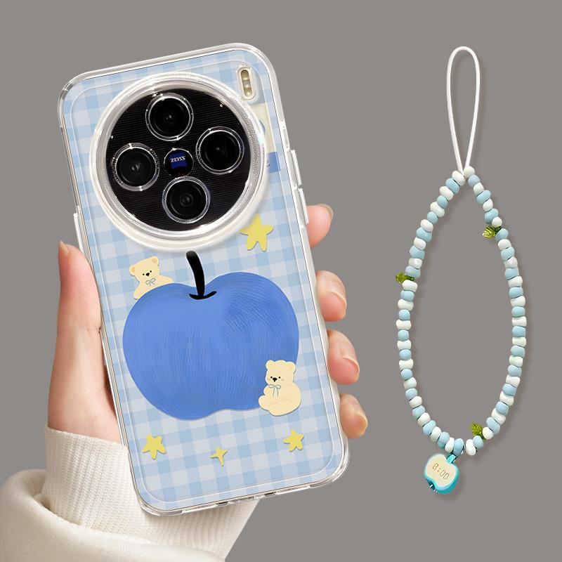 Màu xanh cho apple cho Vivo x300 Vỏ điện thoại x200s Mềm x200 / x100 Trong suốt pro Chống sốc siêu