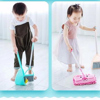 【BabyJoy】Đồ Chơi Hốt Rác Mini,Chổi trẻ em cây lau nhà,Dạy Trẻ Kỹ Năng Làm Việc Nhà,Vật liệu thân thiện với môi trường