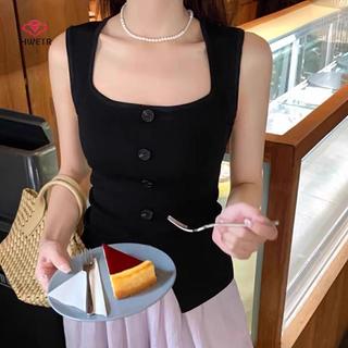 Áo Thời Trang Phong Cách Hàn Quốc, Mỏng Co Giãn, Màu Trơn, Phù Hợp Mùa Hè