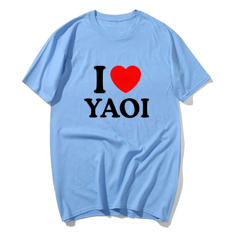 Áo sơ mi cổ tròn tay ngắn cotton nguyên chất, phong cách yaoi anime mới lạ, phù hợp làm quà tặng