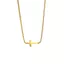 Vòng cổ chữ thập và vòng tay từ thép titan mạ vàng 18K