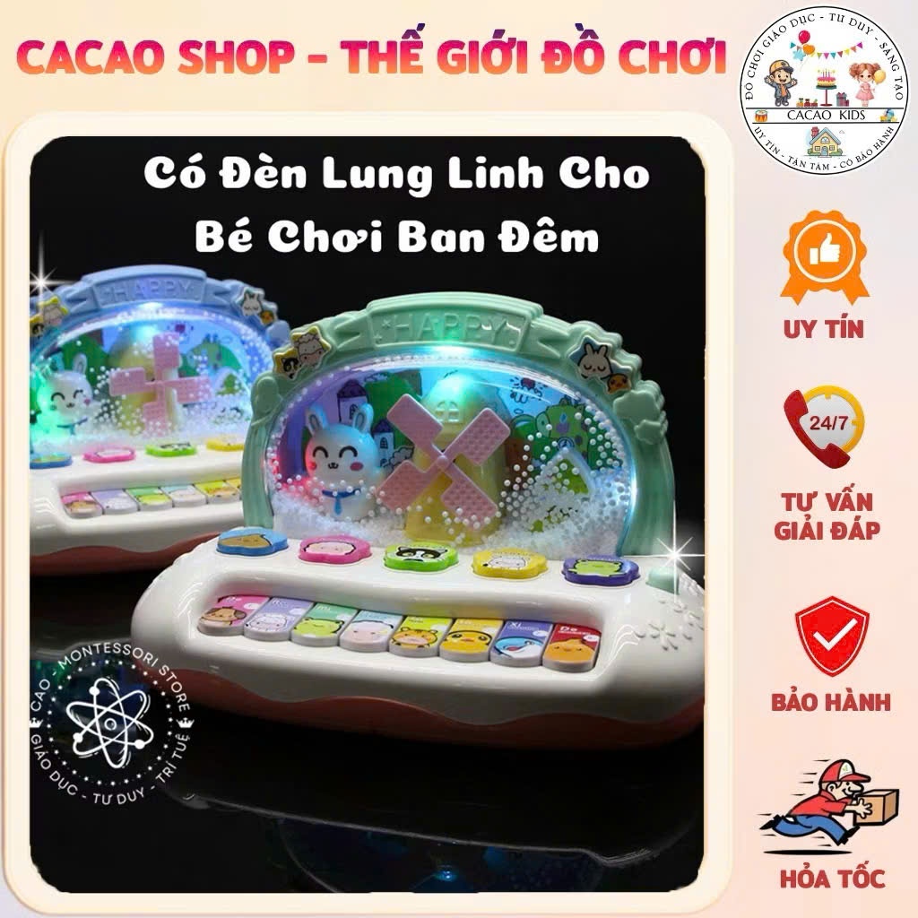 Đàn Piano chạy pin phát nhạc cho bé siêu xinh, hộp siêu xịn sò có thể làm quà tặng