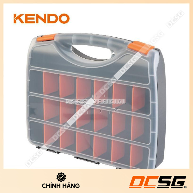 Hộp nhựa đựng đồ nghề 23 ngăn kích thước 38 x 31 x 7 cm Kendo