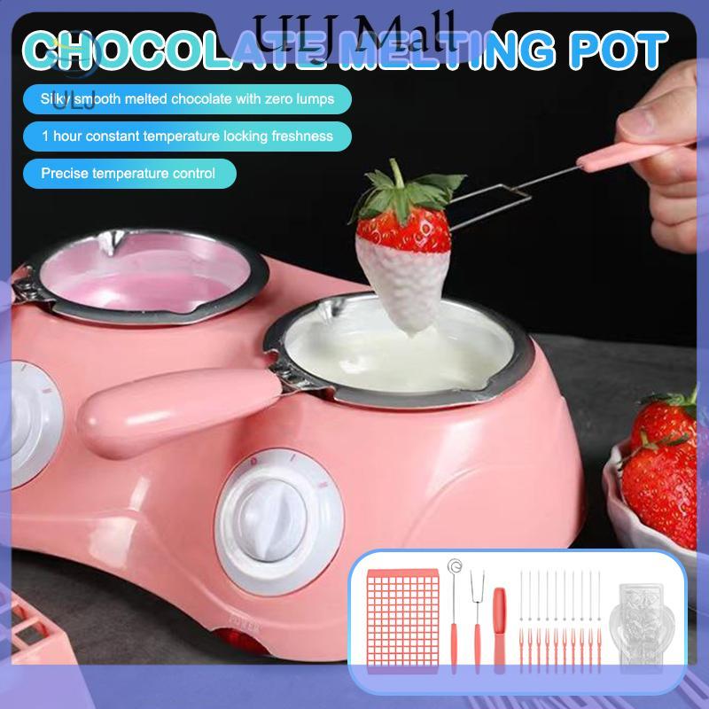 ULJ Điện Sôcôla Nóng Chảy Nồi Sô Cô La Fondaue Ấm Máy Cho Sữa Sô Cô La Đơn / Đôi Nồi Sô Cô La Melter EU Cắm Dây 1.8M 25W Công Suất Thấp DIY Bộ