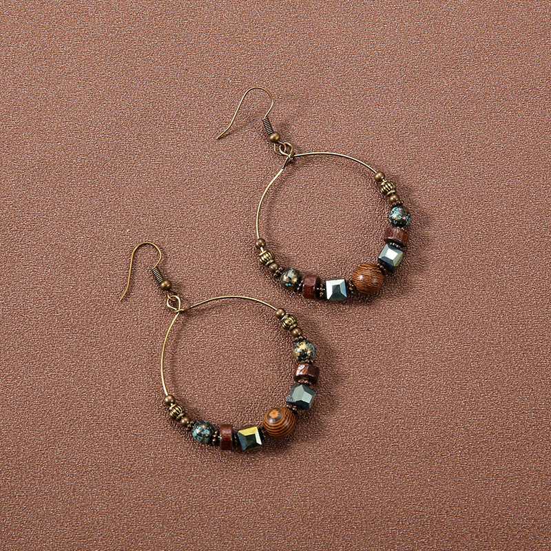 GHGl Earrings Bohemian Retro Phong Cách Dân Tộc Với Tassel Chiếc Mỏng
