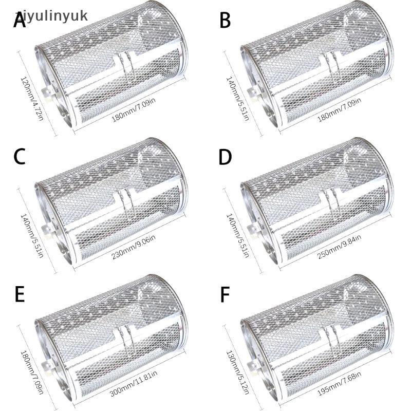 Ziyulinyuk Thép Không Gỉ Nướng Rotisserie Lò Nướng Cho Nhà Bếp Chiên Giỏ Cà Phê Đậu Nướng Lồng Trống Giá Nồi Chiên Không Khí Phụ Kiện Đa Năng EN