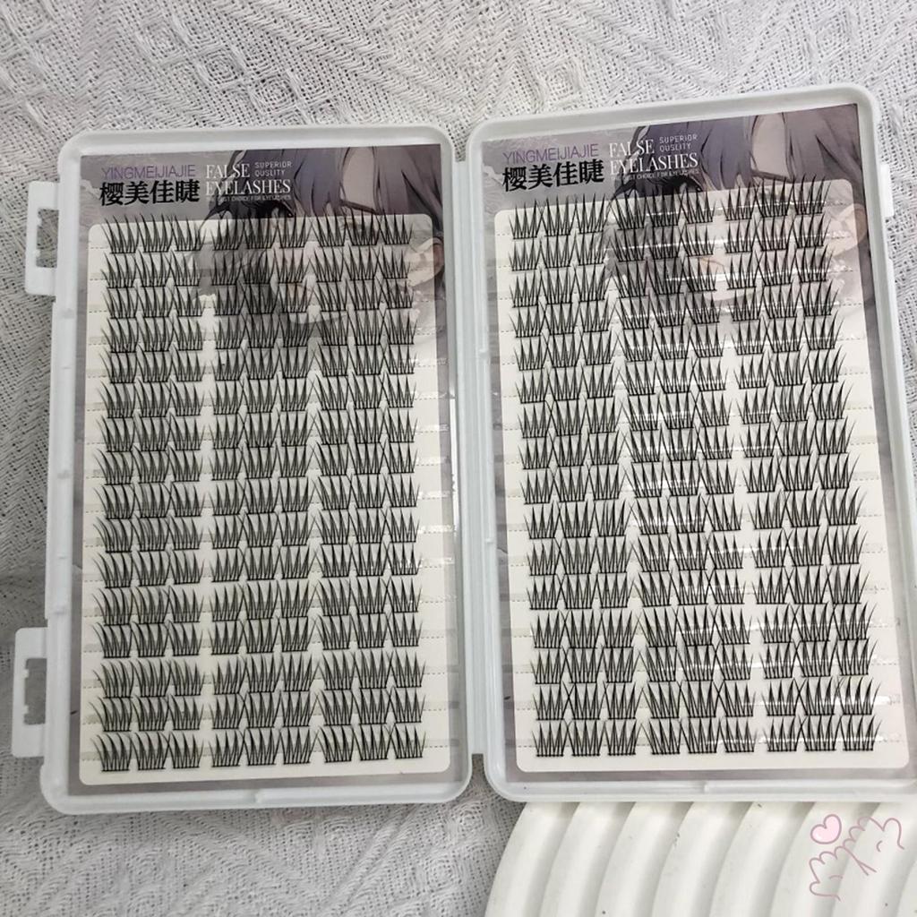 Dải vàng Lông mi giả riêng lẻ 7-13mm Chiều dài hỗn hợp với đế Cotton siêu mịn để trang điểm hàng ngày và sân khấu tự nhiên