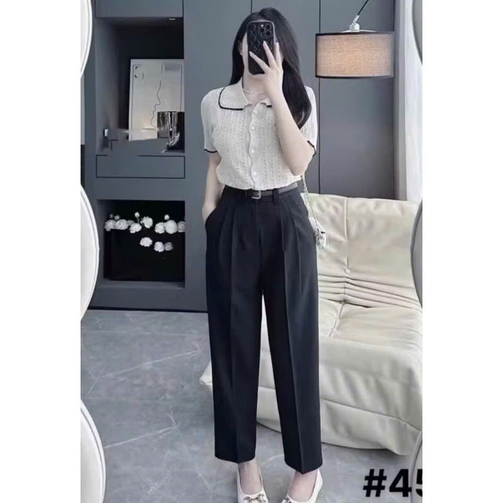 Quần công sở baggy thụng túi chéo vải gold nhật cao cấp , lưng cao cạp cao phong cách hàn quốc Q01
