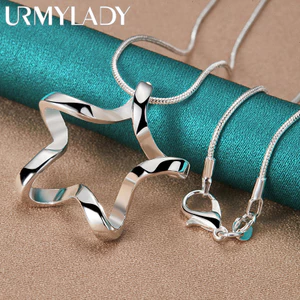 URMYLADY Mặt Dây Chuyền Bạc 925 Ngôi Sao, Phù Hợp Tiệc Cưới và Thời Trang Hàng Ngày