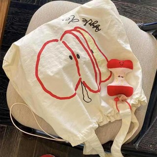 GC2 Túi Tote Nylon chống thấm nước dây rút Apple dành cho nữ Túi đeo vai nhẹ dung tích lớn CG2