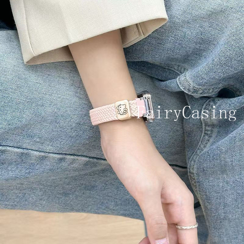 Dây đeo bện từ tính cho Xiaomi Mi Band 10 9 8 7 6 5 4 3 Phụ kiện Vòng đeo tay Nylon cho Mi Band 9 8 Active Watchband