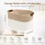Giỏ đựng đồ giặt YUUKII, Giỏ đựng đồ chơi Giỏ dây Cotton dung tích lớn, Giỏ dây dệt dệt di động có thể gập lại cho kệ giặt