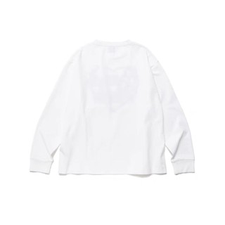 HUMAN MA WAG HEART LS Tình Yêu In LOGO Nam Nữ Cặp Đôi Áo Thun Cotton Dài Tay