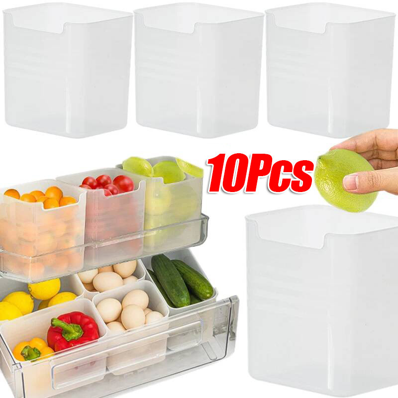 3 / 6 / 10 Chiếc Tủ Lạnh Bên Cửa Hộp Bảo Quản / Nhà Bếp Tủ Lạnh Rau Quả Hộp Đựng Thực Phẩm