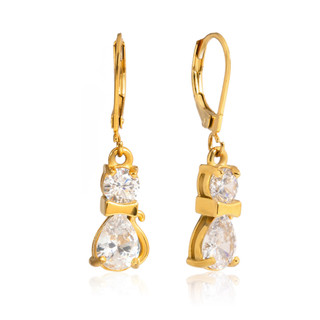 Châu Âu Mỹ ins Phong Cách Mới Bông Tai Mèo Zircon Thép Không Gỉ