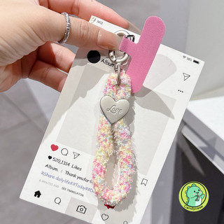Màu Kẹo Sang Trọng Mùa Đông Ngón Tay Dây Ngắn Vỏ Điện Thoại Dây Treo Di Động Hoạt Hình Dễ Thương Đơn Giản Cô Gái Dây Xoắn Chống Mất Thời Trang Cổ Tay Mạnh Mẽ Ngắn Vỏ Điện Thoại Di Động