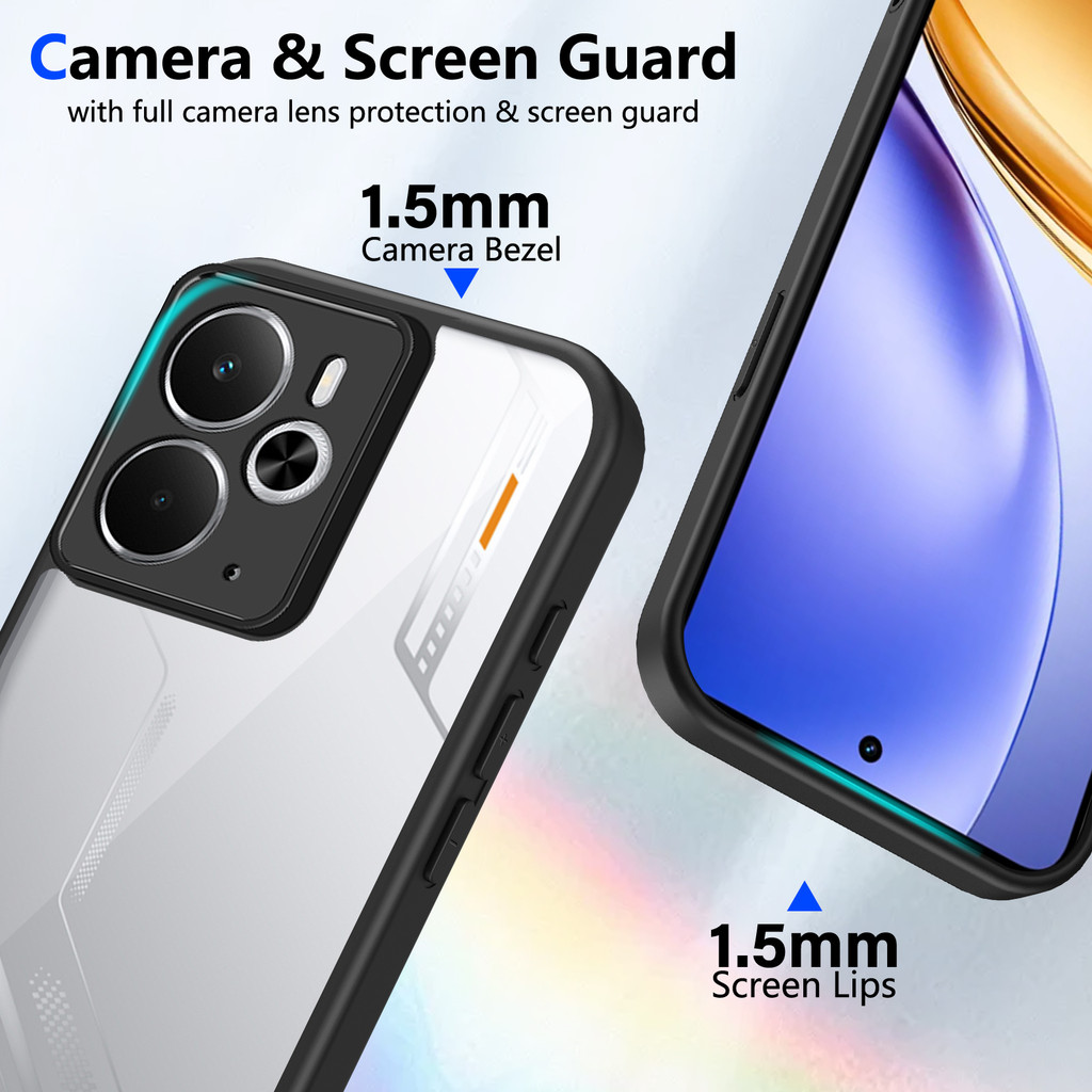 Ốp lưng Realme 14 5G Vỏ trong suốt mờ thời trang cho Ốp điện thoại Realme 14 5G