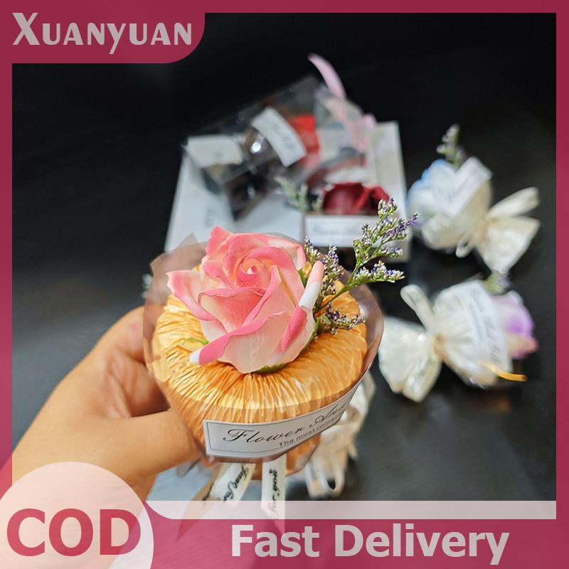 XUAN Pocket-Meeting Bó Hoa Nhỏ Hoa Hướng Dương Hoa Nhân Tạo Hộp Quà Tặng Ngày Lễ Tình Nhân Quà Tặng Sinh Nhật Trang Trí VN