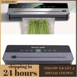 Yohooo Máy hút chân không tự động yohooo Thực phẩm với chế độ khô ẩm 6 màn hình LED của máy và túi 30 chiếc Lực hút 65KPA đến 85KPA để bảo quản (US