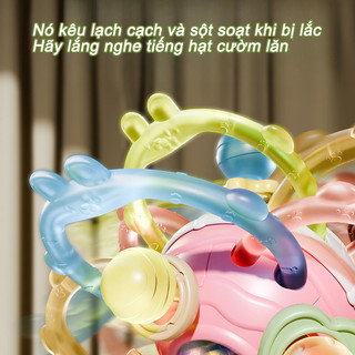 【BabyJoy】Hình Cầu Manhattan Siêu Mềm,Gặm Nướu Silicone Hình Cầu,Đồ chơi quả bóng gặm nướu montessori,Giảm ngứa nướu