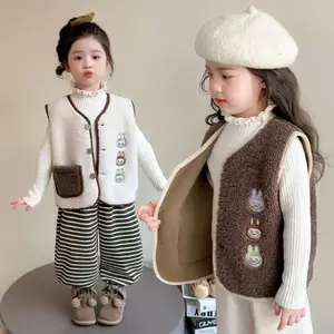 Áo Vest Bé Gái Thu Đông Phong Cách 2025 Phong Cách Mới Thời Trang Bé Gái Công Chúa Trong Nhà Ngoài Trời Mặc Top Trẻ Em Ấm Áp Áo