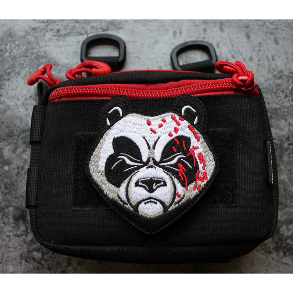 Patch_velcro thêu gấu trúc kung fu Panda dán ba lô_quần áo_túi xách