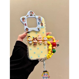 Ốp điện thoại di động khung gương ngôi sao năm cánh dễ thương Thích hợp cho iPhone17 16 15 14 13 Pro Max Bảo vệ Camera chống sốc Ốp lưng cứng chống rơi