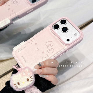 Ốp điện thoại nơ mèo biểu cảm lớn bằng da màu hồng dễ thương cho iPhone17 Pro Max 16 15 14 13 Pro Max bảo vệ camera chống sốc Vỏ lưng mềm chống rơi