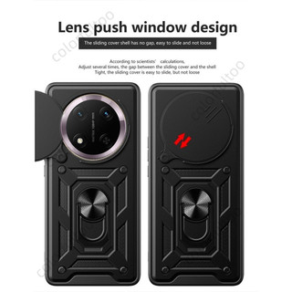 Ốp lưng chống sốc thông minh Honor X9C cho Honor X9d X9C X9a X9b X 9B X 9C X9 X9CSmart 4G 5G Kéo đẩy bảo vệ ống kính máy ảnh Vỏ điện thoại PC cứng Ốp lưng đứng