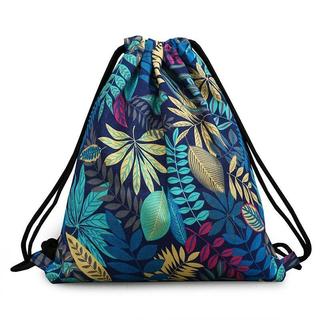 Túi Dây Rút Ba Lô Dây Rút Nam Nữ Màu Trơn Canvas Ba Lô Túi Denim Đi Học Nữ