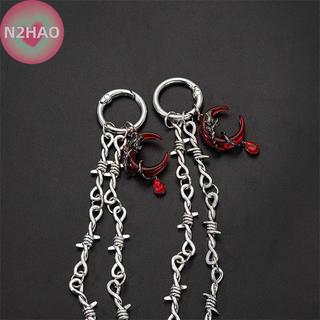 N2HAO 1 Retro Gothic Punk Có Thể Tháo Rời Đôi Gai Giày Trang Trí Dây Xích Dễ Dàng Tháo Rời Khóa Cơ Chế DIY Phụ Kiện Thời Trang n