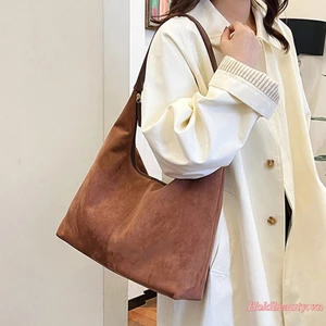 Túi Đeo Vai Nữ Dây Kéo Túi Tote Dung Tích Lớn Thời Trang Ví Nách