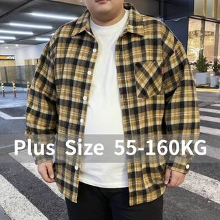 Áo sơ mi nam oversize 8XL-9XL kẻ sọc phong cách Nhật bản