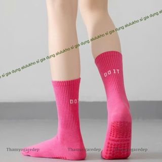 Set 7 Tất Tập Yoga thể thao Pilates Doit Màu Trơn Sọc Silicon Chống Trơn Trượt
