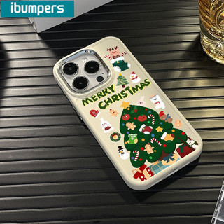 Ibumpers Ốp Điện Thoại Ngộ nghĩnh Dễ Thương Giáng Sinh Vui Vẻ Họa Tiết Cây Silicon Mềm Cao Cấp Chống Sốc Cho iPhone 17 16 15 14 12 13 11 Pro Max IP 7 8 Plus Iphon X XS XR Xs Max