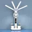 đèn học để LED Có Màn Hình Hiển Thị Đồng Hồ Tích Điện, đèn ngủ Đèn Bàn Học 3 Màu Ánh Sáng Chống Cận Thị