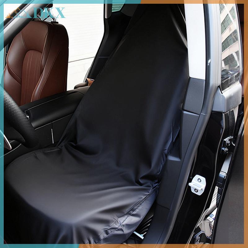 DKX Vỏ bọc ghế ô tô màu đen đa năng Mặt trước và phía sau Polyester chống thấm nước Vỏ bọc ghế bảo vệ ô tô Đồ dùng ghế nội thất.